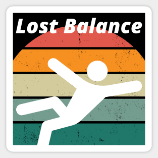 lost balance funny retro Sticker